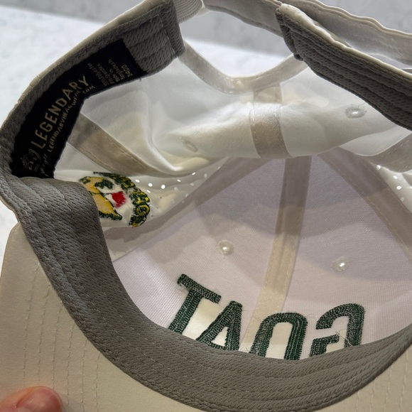 White Cap with Green GOAT Embroidery - Picture 4 of 4